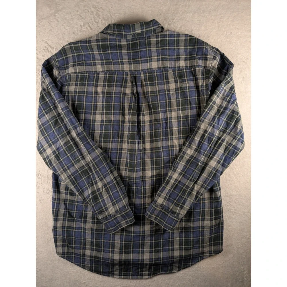 Patagonia Organic Cotton Flannel‎ Shirt Plaid Button Up Long Sleeve Mens M